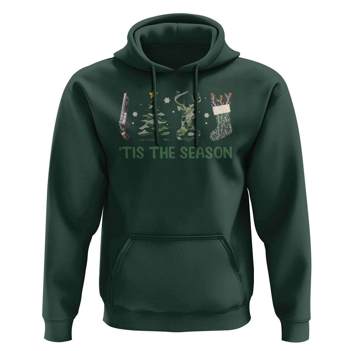 Christmas Hunting Hoodie Tis The Season Hunting Camo Hunter