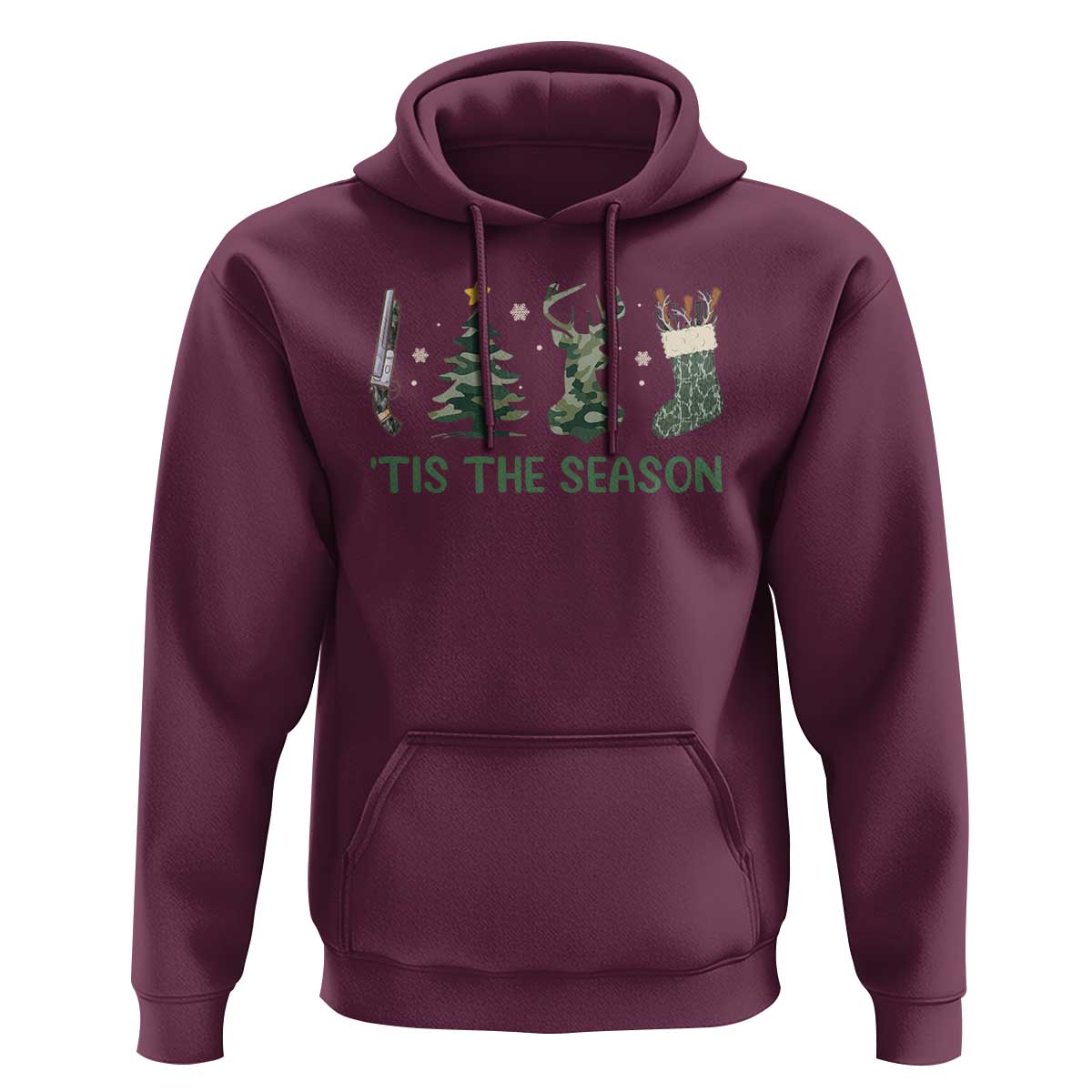 Christmas Hunting Hoodie Tis The Season Hunting Camo Hunter