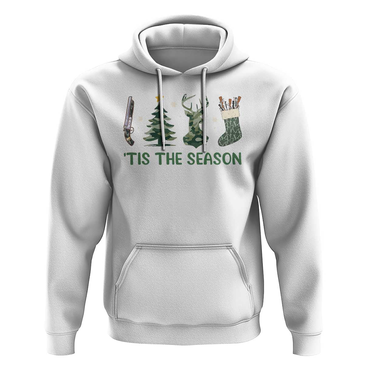Christmas Hunting Hoodie Tis The Season Hunting Camo Hunter