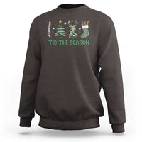 Christmas Hunting Sweatshirt Tis The Season Hunting Camo Hunter - Wonder Print Shop