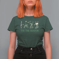 Christmas Hunting T Shirt For Women Tis The Season Hunting Camo Hunter - Wonder Print Shop