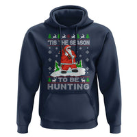 Christmas Hunting Hoodie Tis The Season To Be Hunting Santa Hunter