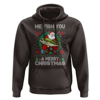 Xmas Fishing Hoodie We Fish You A Merry Christmas Santa Fisherman
