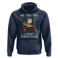 Xmas Fishing Hoodie We Fish You A Merry Christmas Santa Fisherman
