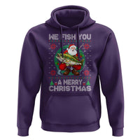Xmas Fishing Hoodie We Fish You A Merry Christmas Santa Fisherman
