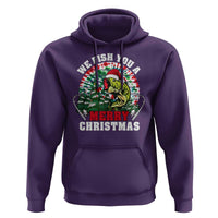 Xmas Fishing Hoodie We Fish You A Merry Christmas Santa Hat