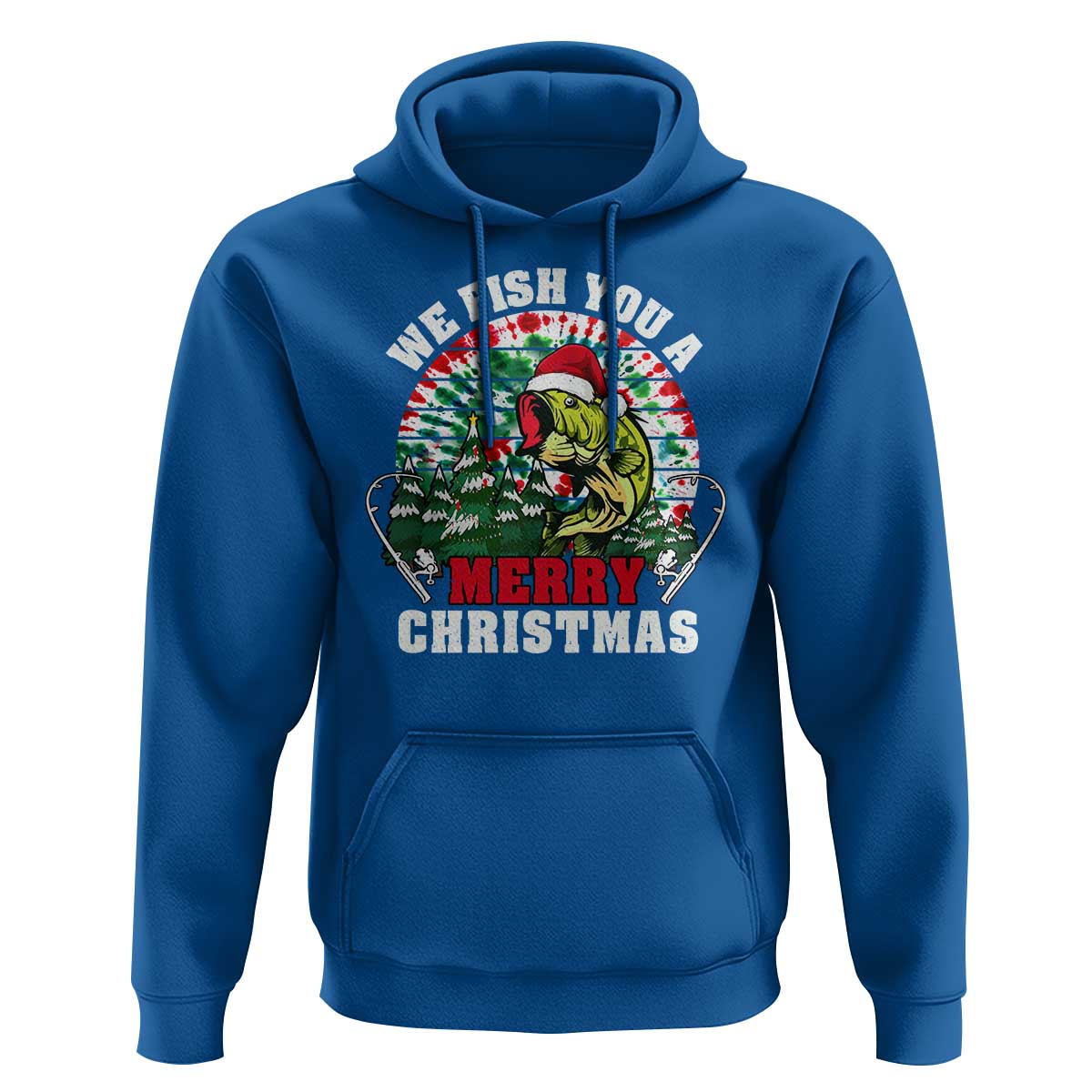 Xmas Fishing Hoodie We Fish You A Merry Christmas Santa Hat