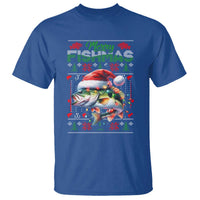 Christmas Fishing T Shirt Merry Fishmas Fisherman Santa Hat Fish - Wonder Print Shop