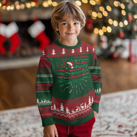 Xmas Fishing Ugly Christmas Sweater Merry Fishmas Fisherman American Flag - Wonder Print Shop