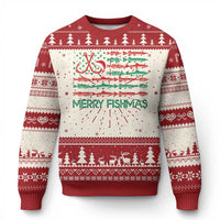 Xmas Fishing Ugly Christmas Sweater Merry Fishmas Fisherman American Flag - Wonder Print Shop