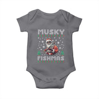 Christmas Muskie Fishing Baby Onesie Musky Fishmas Fisherman