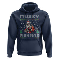 Christmas Muskie Fishing Hoodie Musky Fishmas Fisherman