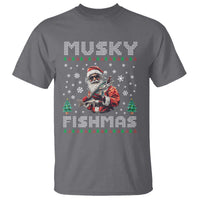 Christmas Muskie Fishing T Shirt Musky Fishmas Fisherman - Wonder Print Shop