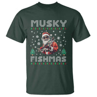 Christmas Muskie Fishing T Shirt Musky Fishmas Fisherman - Wonder Print Shop