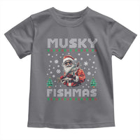 Christmas Muskie Fishing Toddler T Shirt Musky Fishmas Fisherman