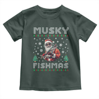 Christmas Muskie Fishing Toddler T Shirt Musky Fishmas Fisherman