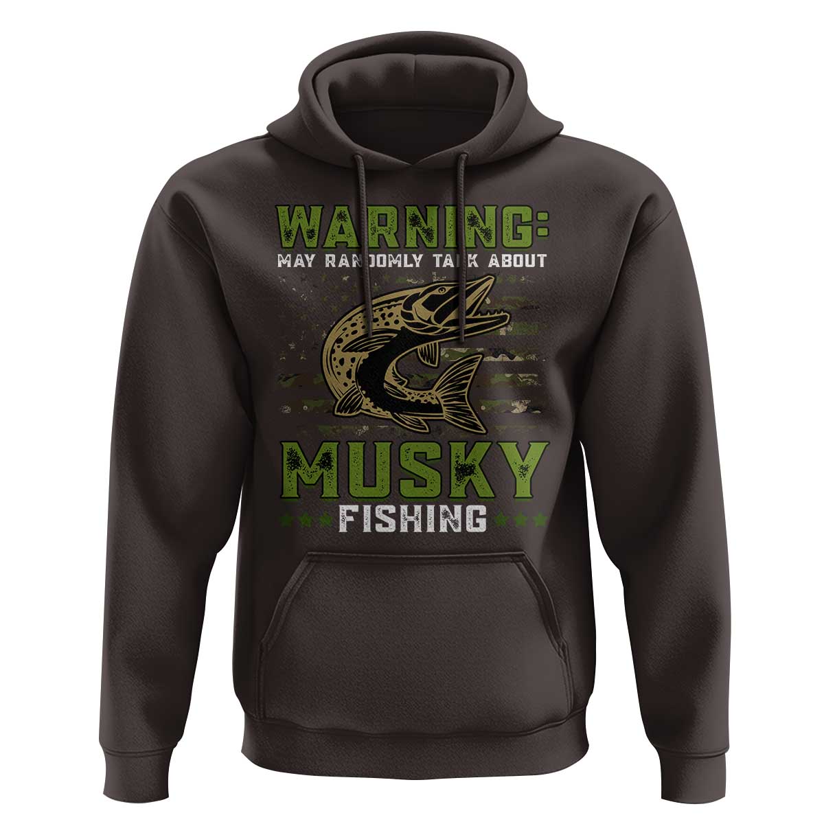 Warning May Randomly Talk About Musky Fishing Hoodie