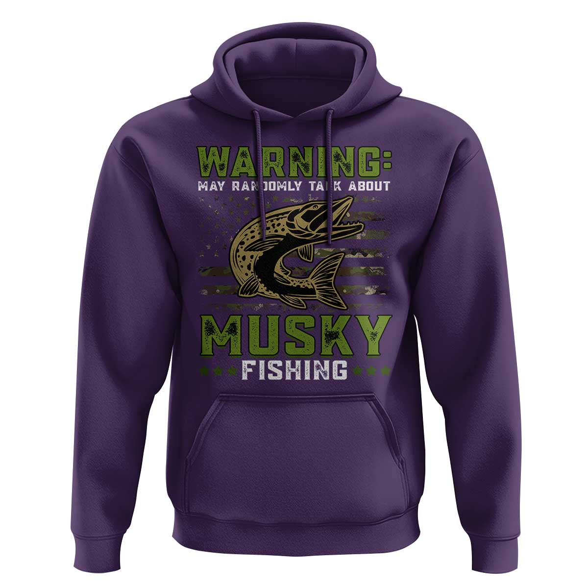 Warning May Randomly Talk About Musky Fishing Hoodie