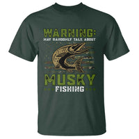Warning May Randomly Talk About Musky Fishing T Shirt - Wonder Print Shop