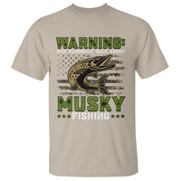 Warning May Randomly Talk About Musky Fishing T Shirt - Wonder Print Shop