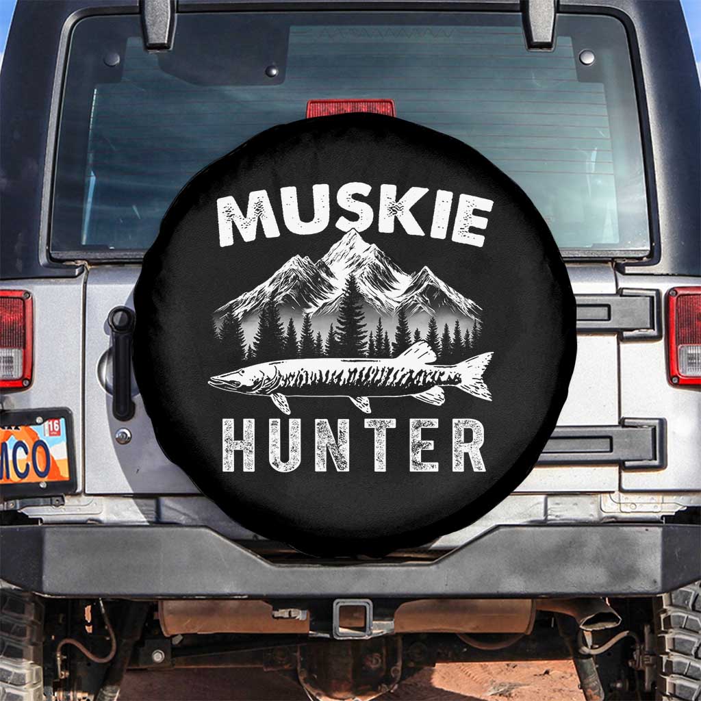 Musky Hunter Fishing Fisherman Spare Tire Cover