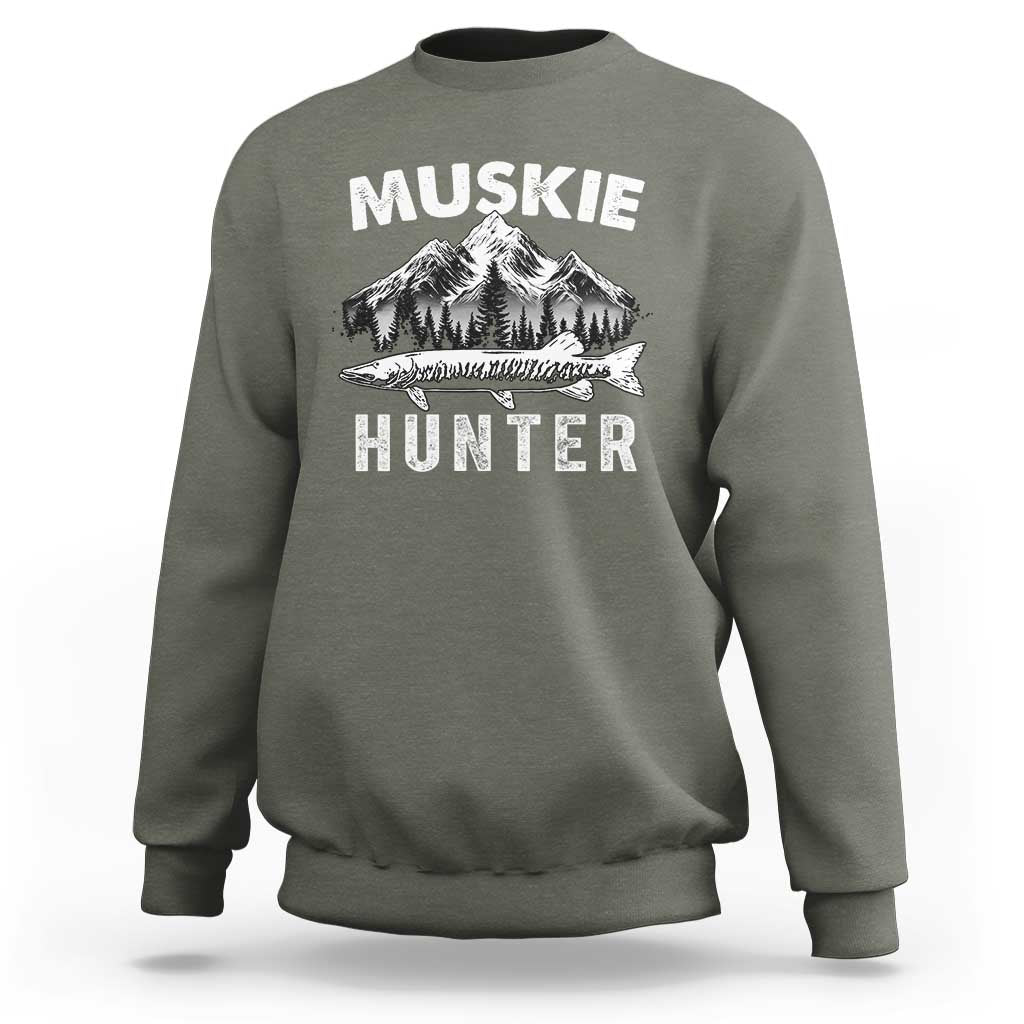 Musky Hunter Fishing Fisherman Sweatshirt - Wonder Print Shop