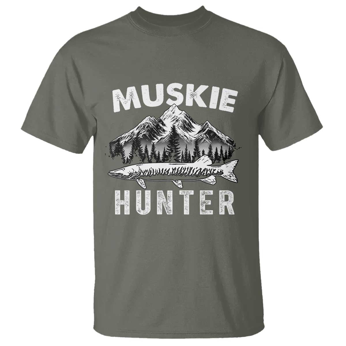 Musky Hunter Fishing Fisherman T Shirt - Wonder Print Shop