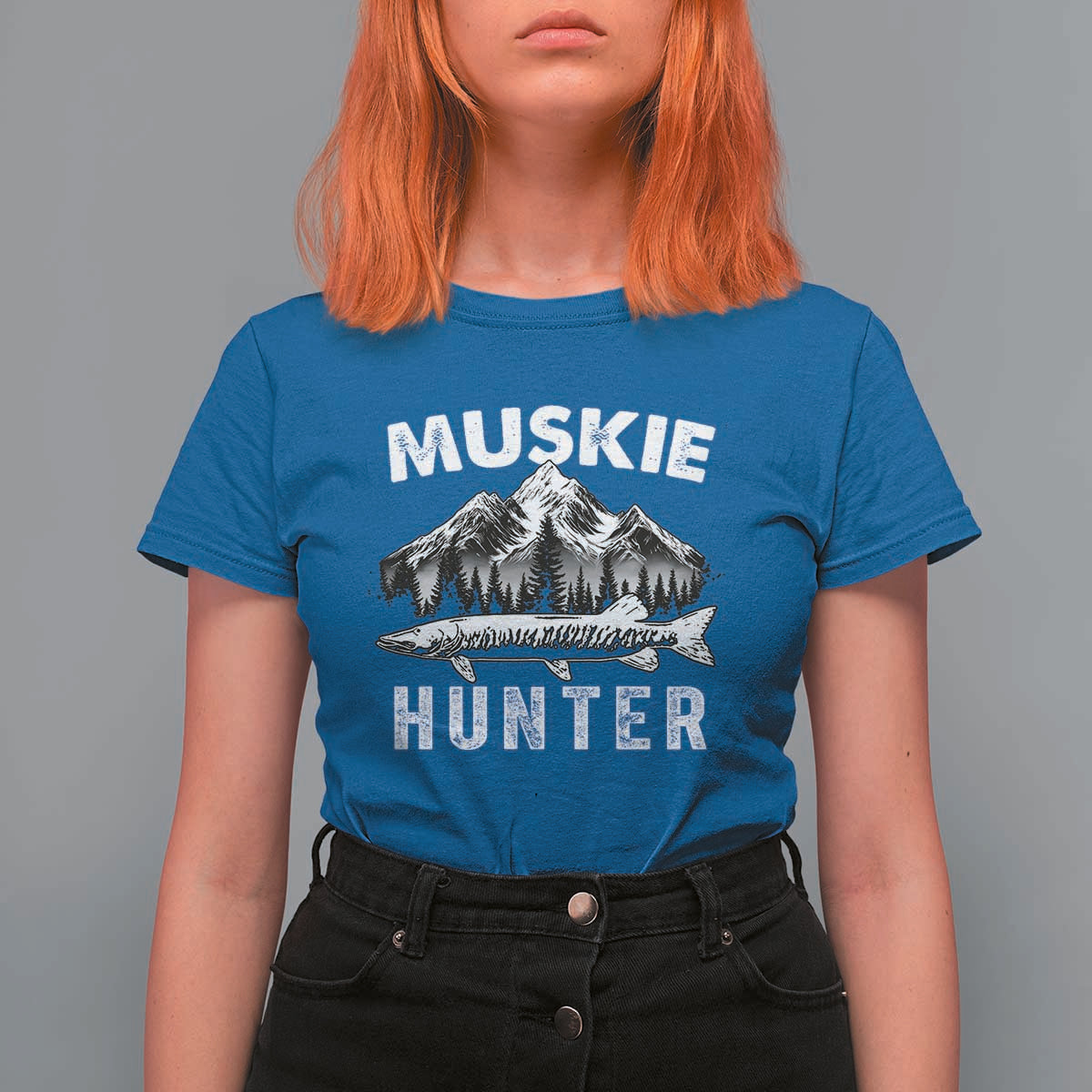 Musky Hunter Fishing Fisherman T Shirt For Women - Wonder Print Shop