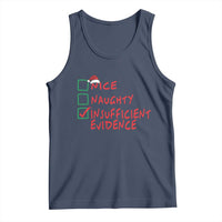 Funny Christmas Tank Top Nice Naughty Insufficient Evidence