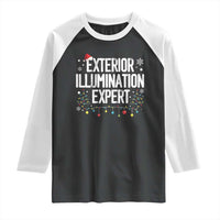 Funny Christmas Raglan Shirt Exterior Illumination Expert Christmas Lights