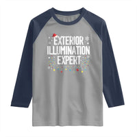 Funny Christmas Raglan Shirt Exterior Illumination Expert Christmas Lights