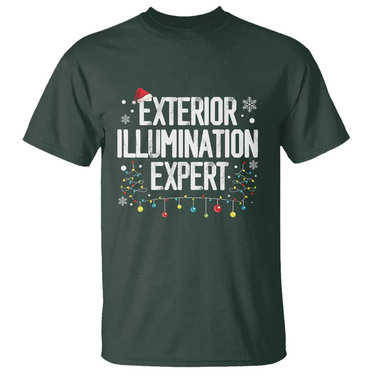 Funny Christmas T Shirt Exterior Illumination Expert Christmas Lights - Wonder Print Shop