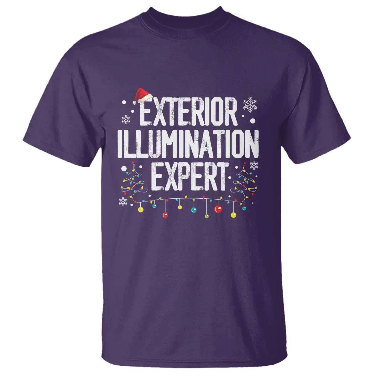 Funny Christmas T Shirt Exterior Illumination Expert Christmas Lights - Wonder Print Shop