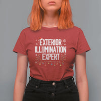 Funny Christmas T Shirt For Women Exterior Illumination Expert Christmas Lights - Wonder Print Shop