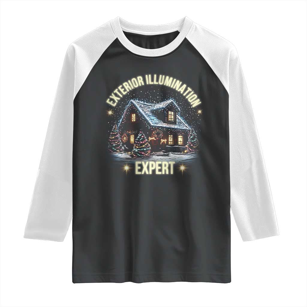 Funny Christmas Raglan Shirt Exterior Illumination Expert Christmas Lights Home