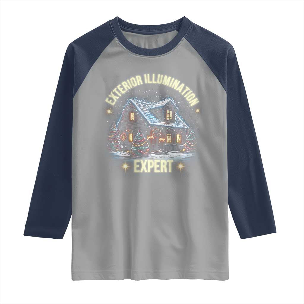 Funny Christmas Raglan Shirt Exterior Illumination Expert Christmas Lights Home