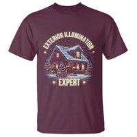 Funny Christmas T Shirt Exterior Illumination Expert Christmas Lights Home - Wonder Print Shop