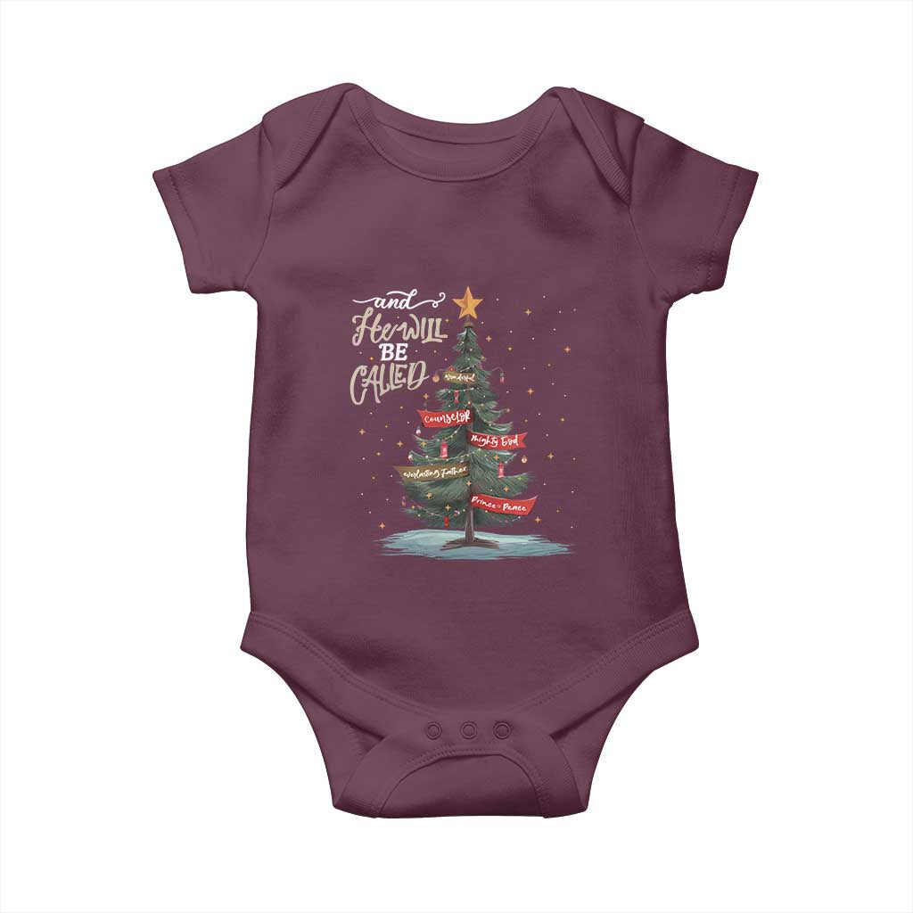 Xmas Christian Baby Onesie He Will Be Called Wonderful Counselor