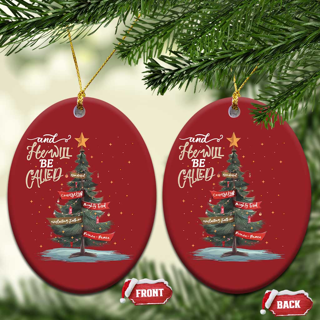 Christian Xmas Christmas Ornament He Will Be Called Wonderful Counselor - Wonder Print Shop