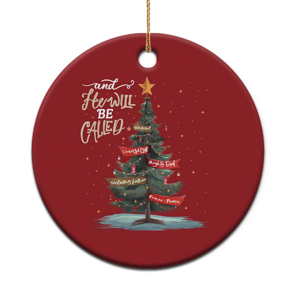 Christian Xmas Christmas Ornament He Will Be Called Wonderful Counselor - Wonder Print Shop
