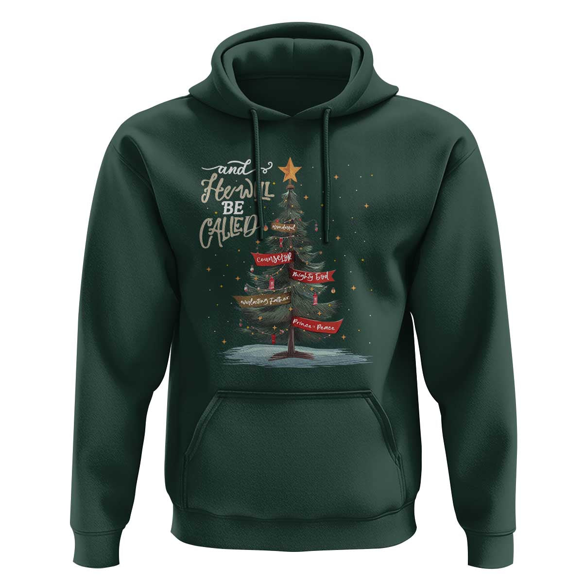 Xmas Christian Hoodie He Will Be Called Wonderful Counselor