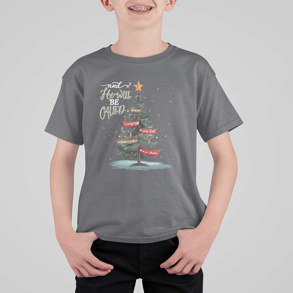 Xmas Christian T Shirt For Kid He Will Be Called Wonderful Counselor - Wonder Print Shop