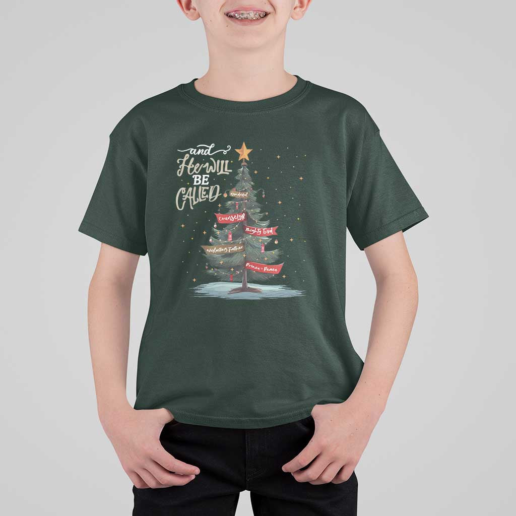 Xmas Christian T Shirt For Kid He Will Be Called Wonderful Counselor - Wonder Print Shop