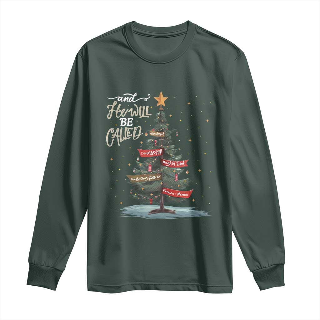 Xmas Christian Long Sleeve Shirt He Will Be Called Wonderful Counselor