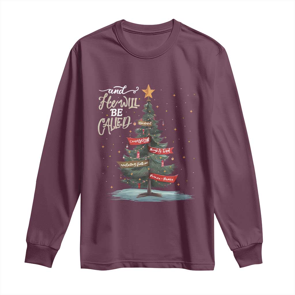 Xmas Christian Long Sleeve Shirt He Will Be Called Wonderful Counselor