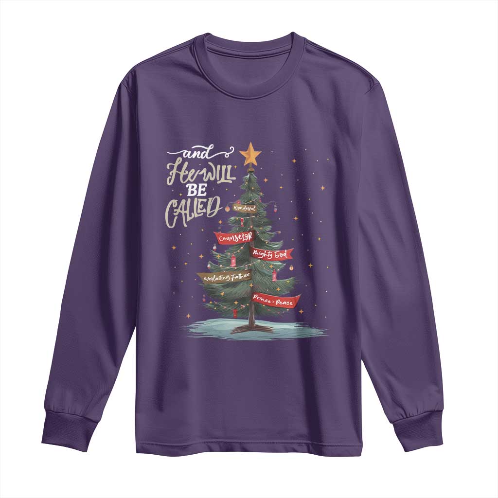 Xmas Christian Long Sleeve Shirt He Will Be Called Wonderful Counselor
