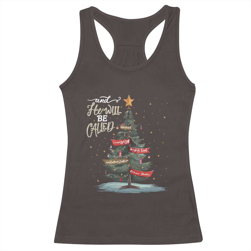 Xmas Christian Racerback Tank Top He Will Be Called Wonderful Counselor