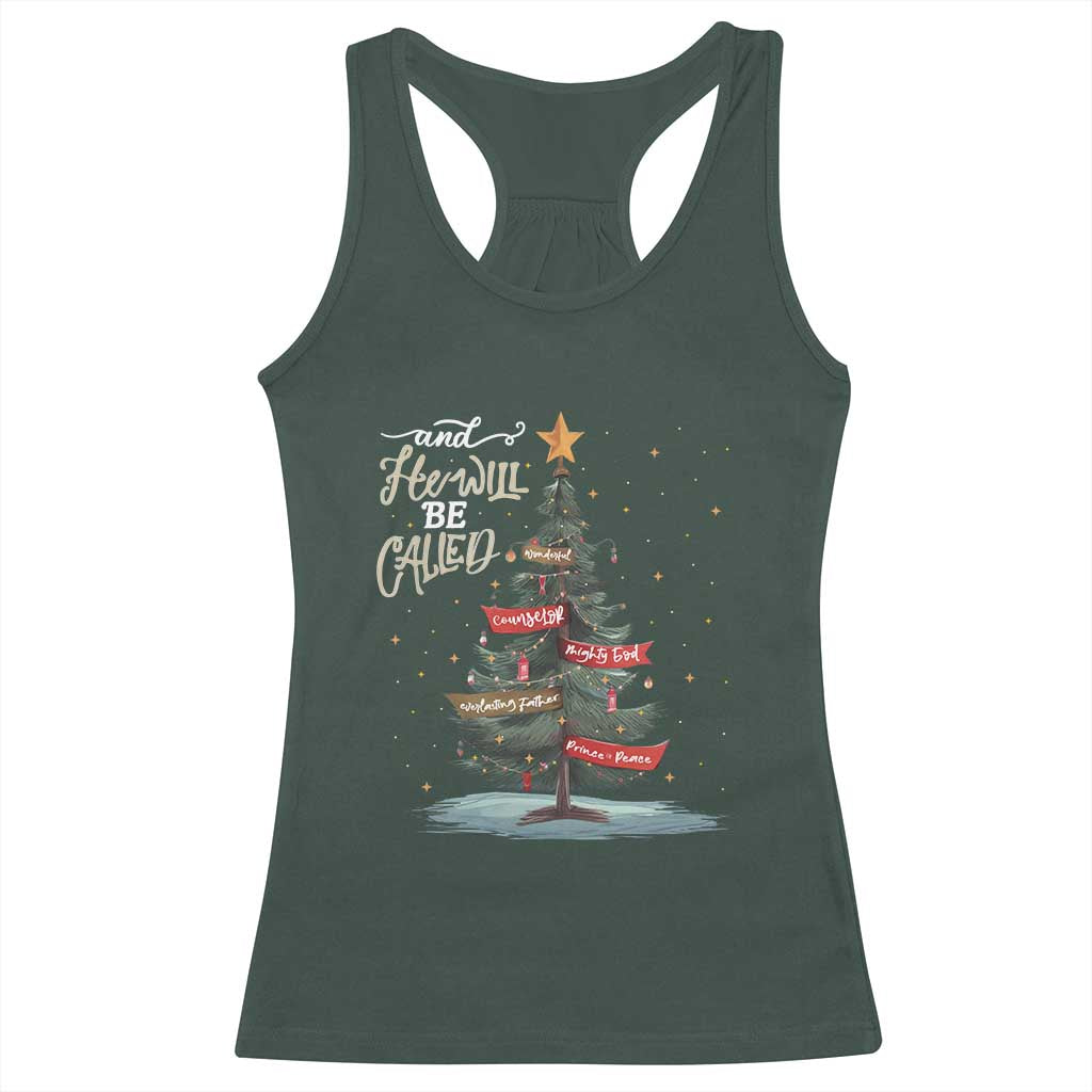 Xmas Christian Racerback Tank Top He Will Be Called Wonderful Counselor