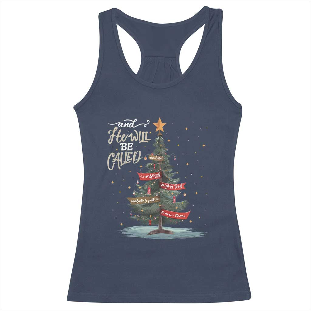 Xmas Christian Racerback Tank Top He Will Be Called Wonderful Counselor