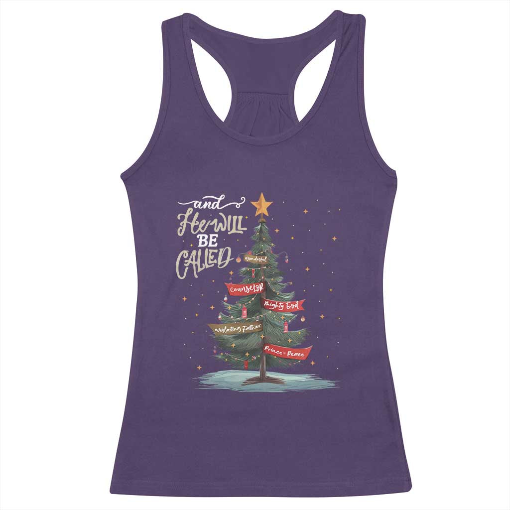 Xmas Christian Racerback Tank Top He Will Be Called Wonderful Counselor